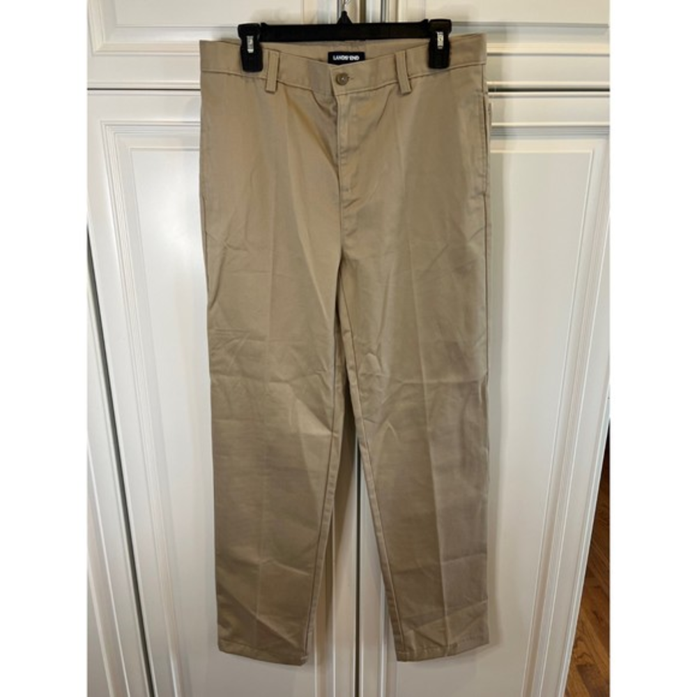 Lands'‎ End Boys Khaki Pants Size 20 Adjustable Waist NWT School Uniform